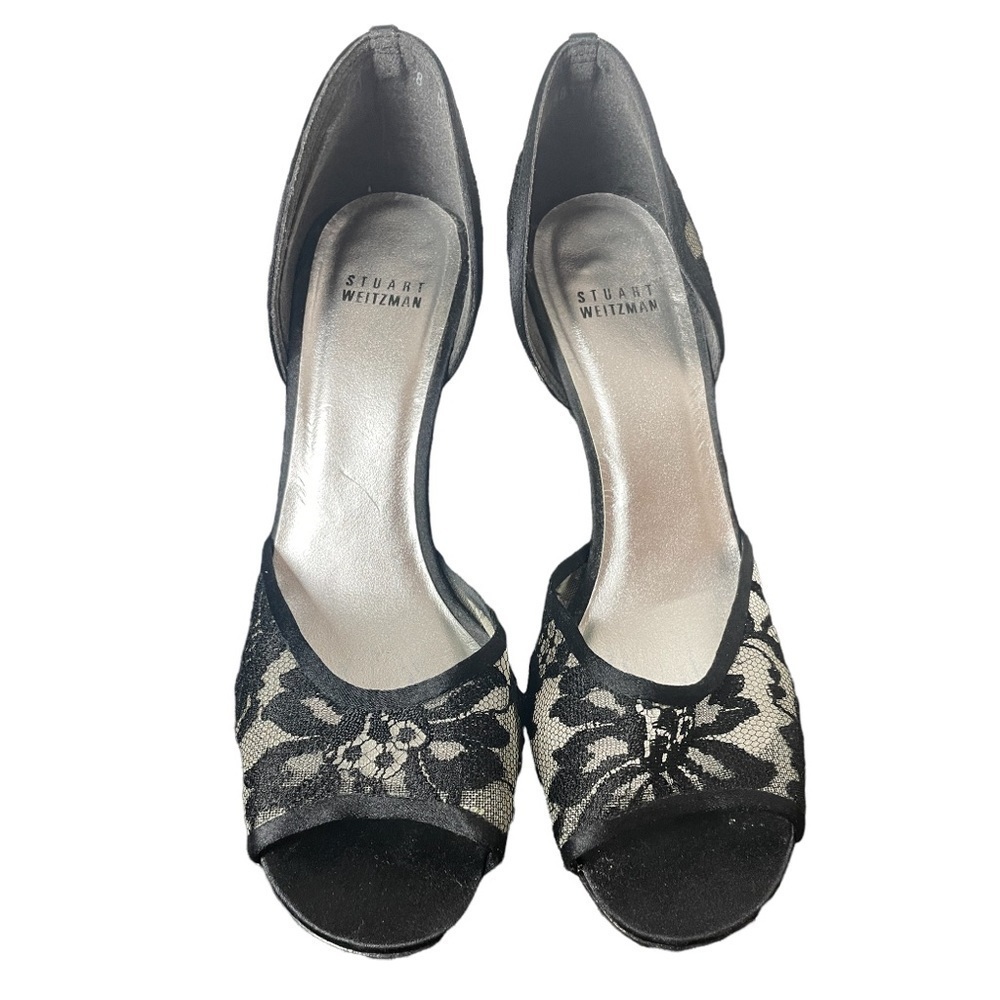 Stuart Weitzman, Black lace heel - Picture 2 of 9